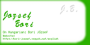 jozsef bori business card