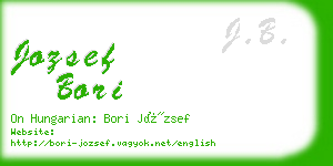 jozsef bori business card